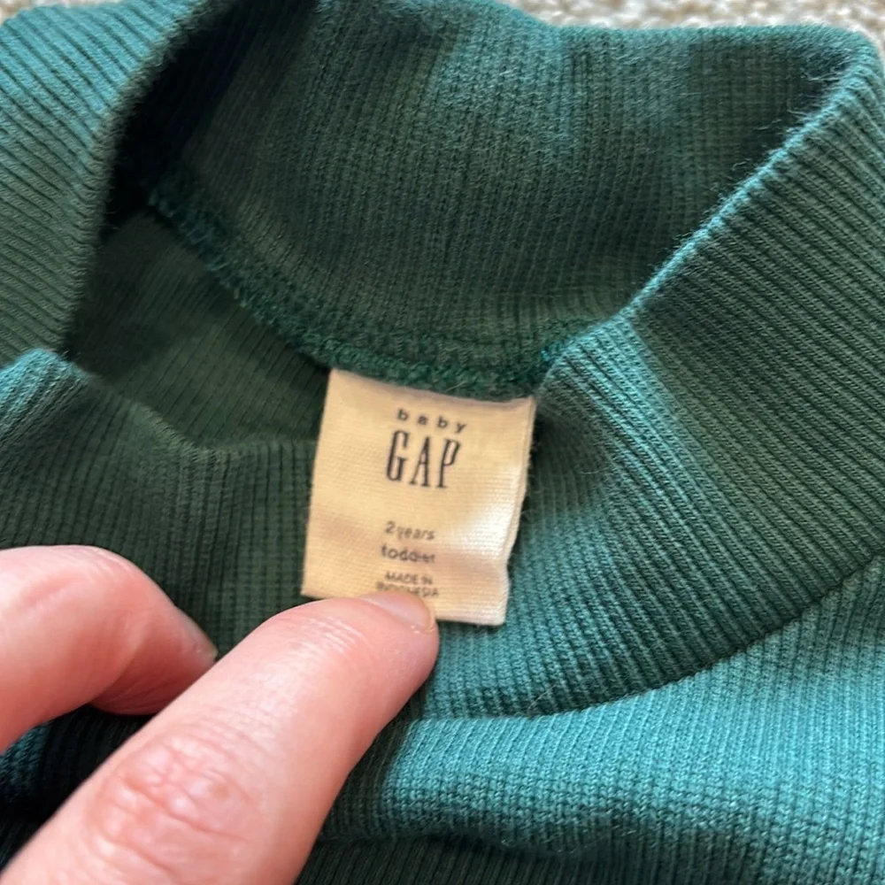 Baby GAP Green Ribbed Toddler Top
